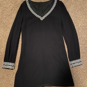 Dress with diamonds and pearls